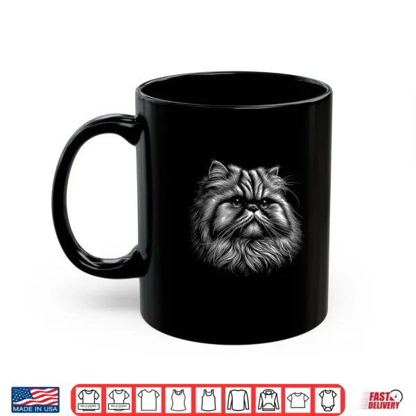 Mug Vintage Persian Cat Face Graphic Art Design Shirt