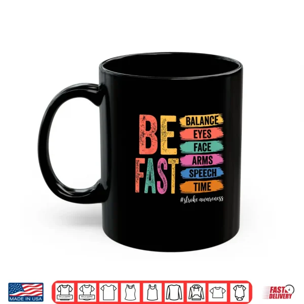 Mug Vintage Stroke Awareness BE Fast Healthcare Worker Supporter Shirt