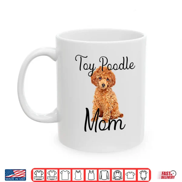 Mug Waffle Toy Poodle Dog Mom Toy Poodle Puppy Lover Womens Tee Shirt