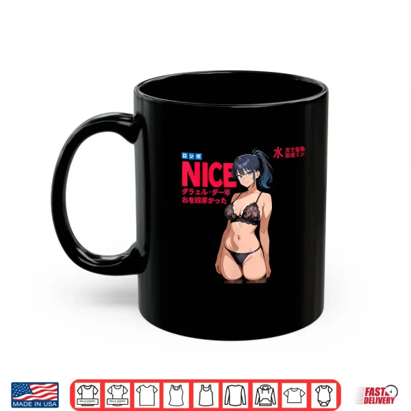 Mug Waifu Sexy Anime Girl Bikini Beach Girl Manga Japanese Style Shirt