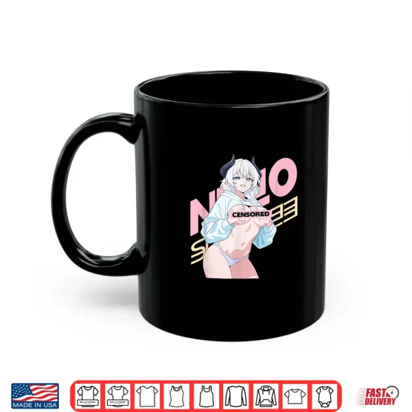 Mug Waifu Sexy Anime Girl Horns Japanese Retro Art Shirt