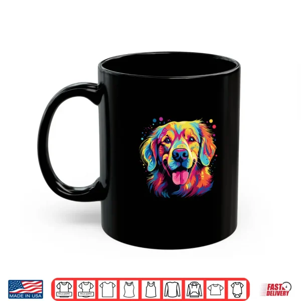 Mug Watercolor Colorful Golden Retriever Dog Shirt