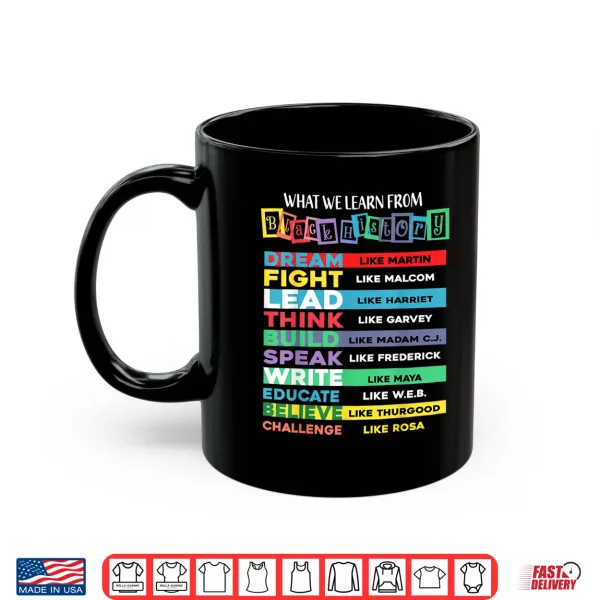Mug What We Learn From Black History African American Juneteenth Shirt