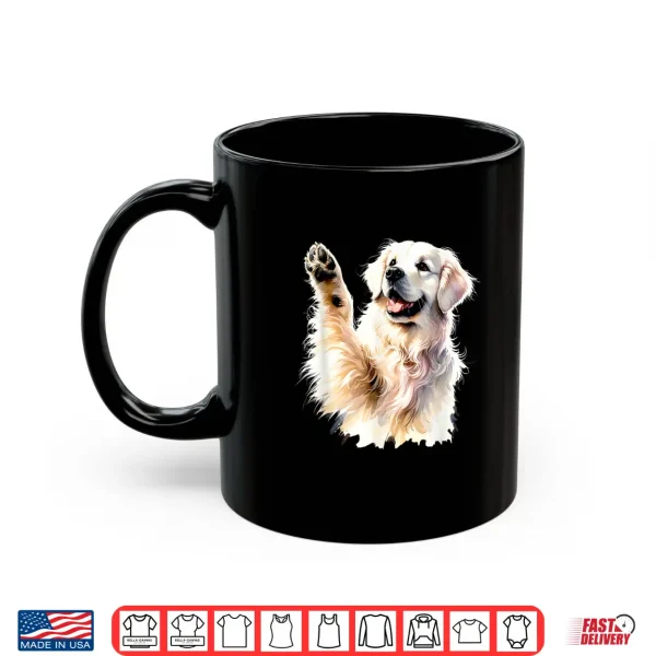 Mug White English Cream Golden Retriever Funny Pooch Paw Canine Shirt