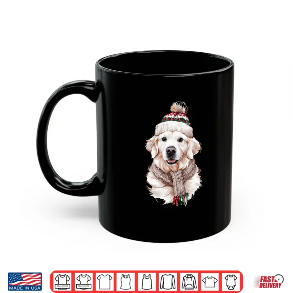 Mug White English Cream Golden Retriever Mom Dog Puppy Christmas Shirt
