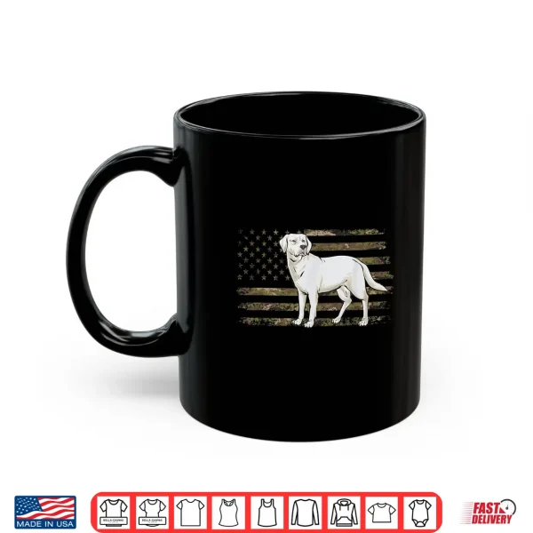 Mug White Lab American Flag White Labrador Retriever Shirt