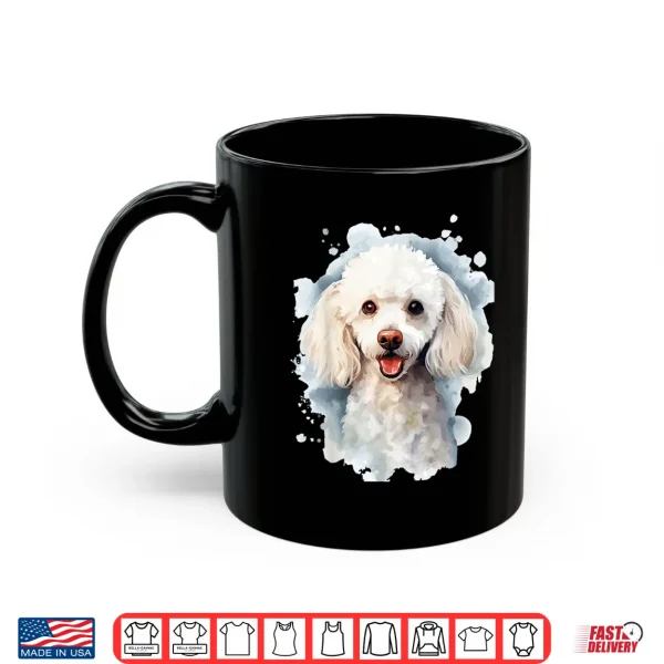Mug White Poodle Lovers Design Pop Art White Poodle Shirt
