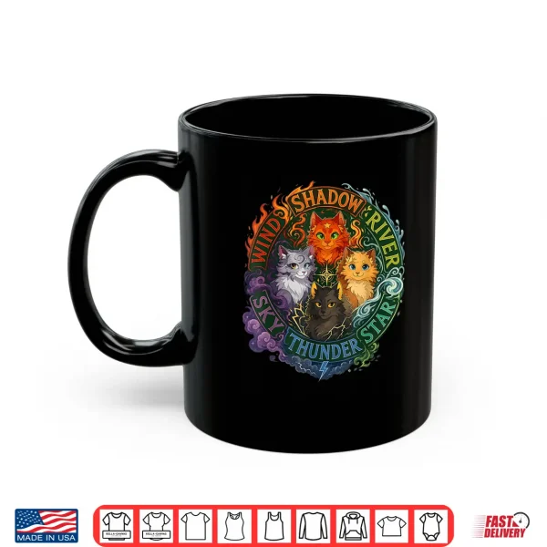 Mug Wind Shadow River Star Thunder Sky Cat FelineFire Star Cat Shirt