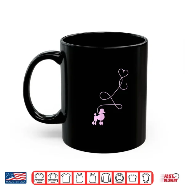 Mug Womens 1950s Sock Hop Costume 50s Theme Dog Pink Poodle Heart Top Shirt