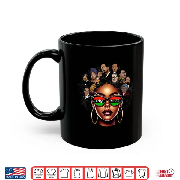 Mug Womens Black Queen Pride Afro Melanin Girl BHM Juneteenth Shirt