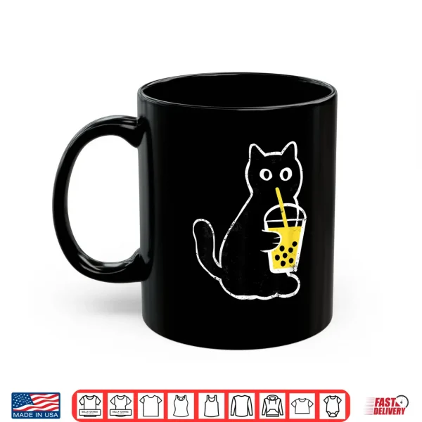 Mug Womens Cat Boba Funny Anime Japanese Bubble Tea Lover Shirt