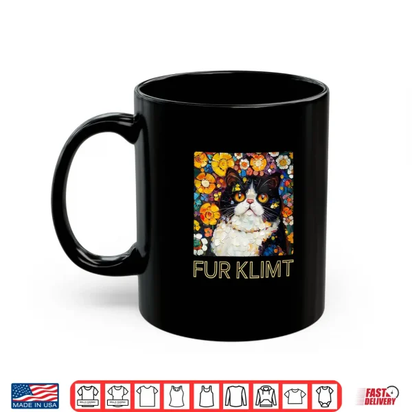 Mug Womens Cat in Klimt Painting Cat Lover Exotic Shorthair Artist Shirt