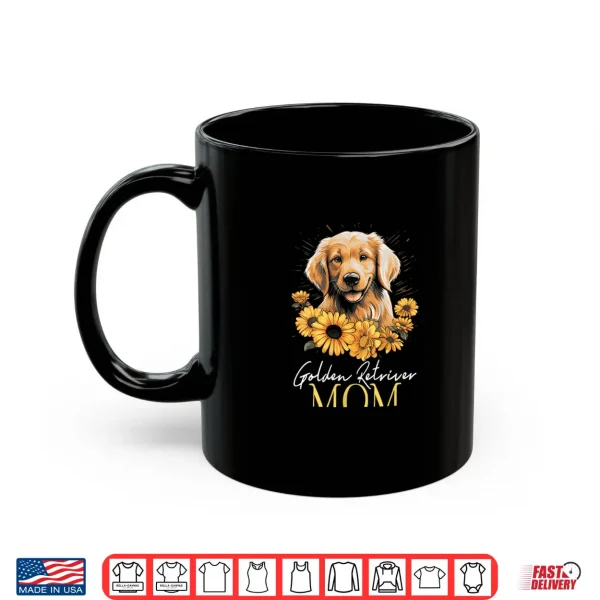 Mug Womens Golden Retriever Mom Vintage Flowers Floral Dog Mom Shirt