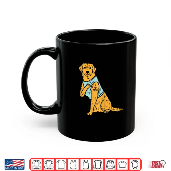 Mug Womens I Love Mom Golden Retriever Labrador Dog Lover Women Gift Shirt