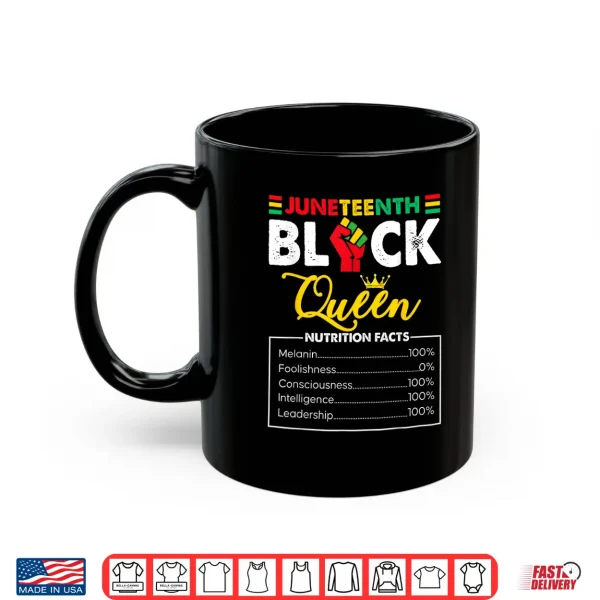 Mug Womens Juneteenth Black African Queen Nutritional Facts Shirt