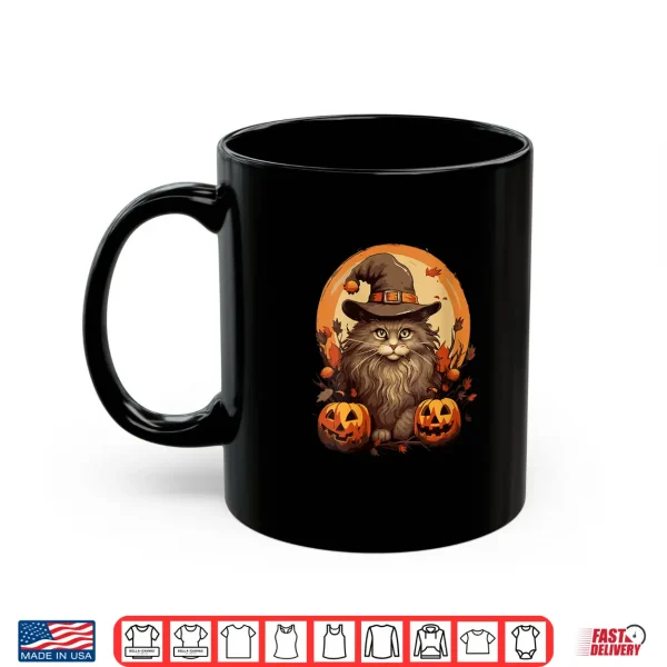Mug Womens Maine Coon Long Hair Cat Halloween Costume Magic Wizard Shirt