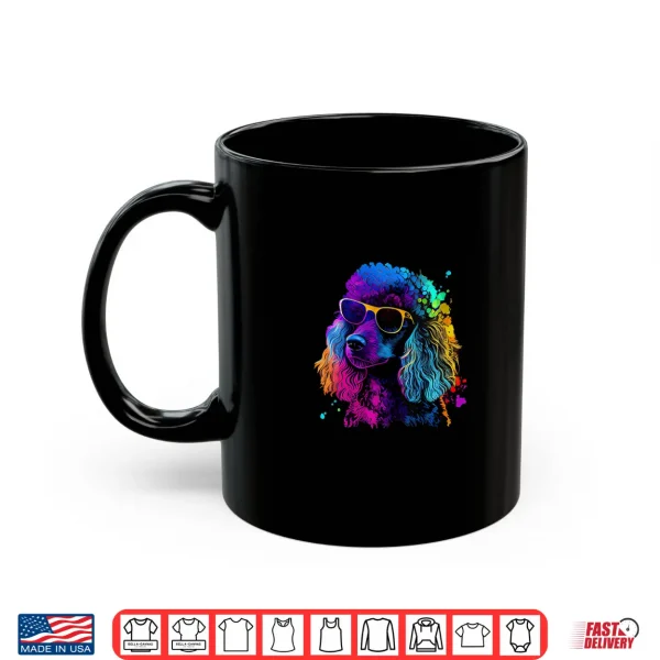 Mug Womens Poodle Pop Art Colorful Design Poodle Lovers Shirt