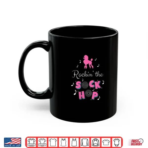 Mug Womens Sock Hop Costume Shirt Girls Women Pink Poodle Shirt