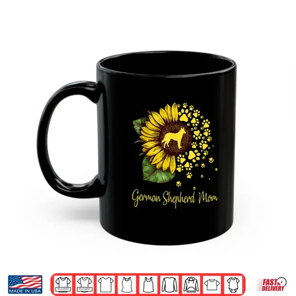 Mug Womens Sunflower German Shepherd Mom Dog Lover Gift Shirt