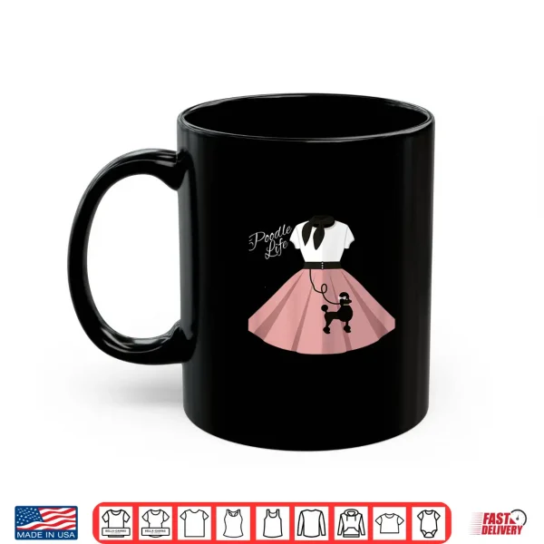 Mug Womens Women Poodle Skirt Costume Shirt Halloween Party Outfit Top