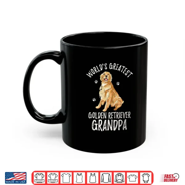Mug Worlds Greatest Golden Retriever Grandpa Funny Dog Lover Shirt