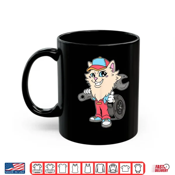 Mug Wrench Car Mechanic Persian Cat Shirt