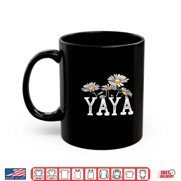 Mug Yaya Floral Chamomile Design Mothers Day Gifts Yaya Shirt