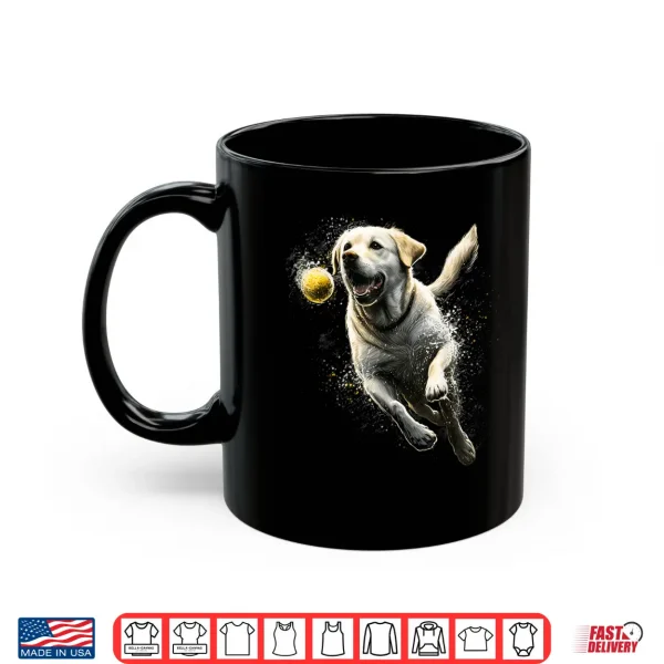 Mug Yellow Labrador Retriever Chasing A Ball Labrador Retriever Shirt