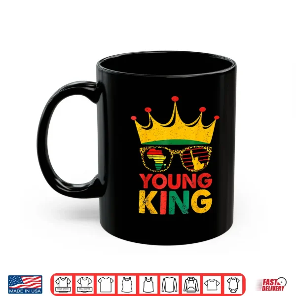 Mug Young King Crown African American Kids Boys 1865 Juneteenth Shirt