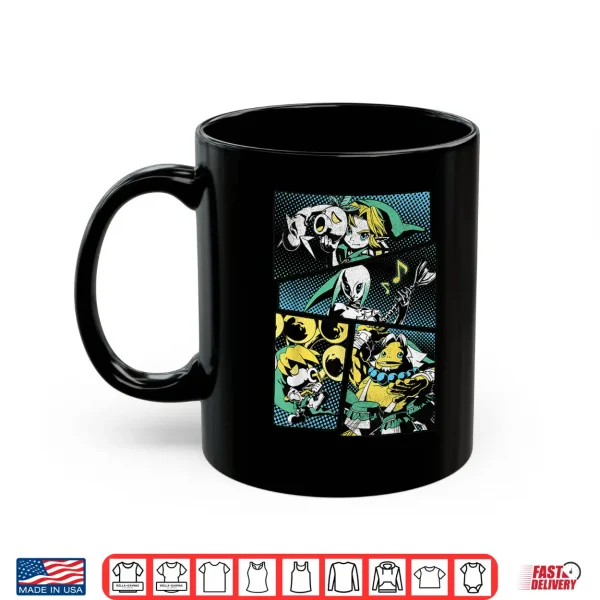 Mug Zelda Link Manga Style Comic Panels Shirt