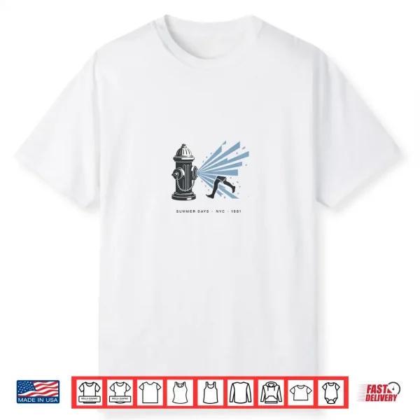 Nyc Fire Hydrant New York City Summer Design Shirt