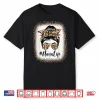 Nana Life Bleached Leopard Messy Bun Mother’S Day Shirt