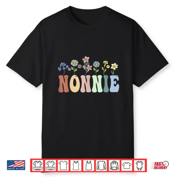 Nonnie Gifts Women Wildflower Floral Design Nonnie Shirt