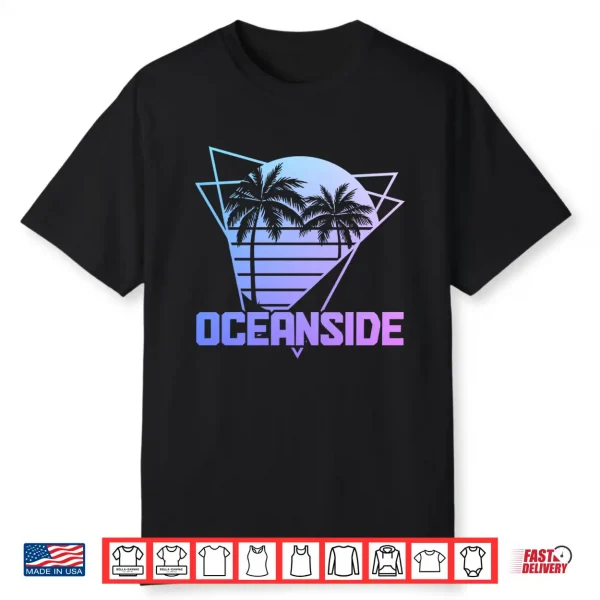 Oceanside California Retro Vintage Surf Souvenir Surfer Performance Shirt