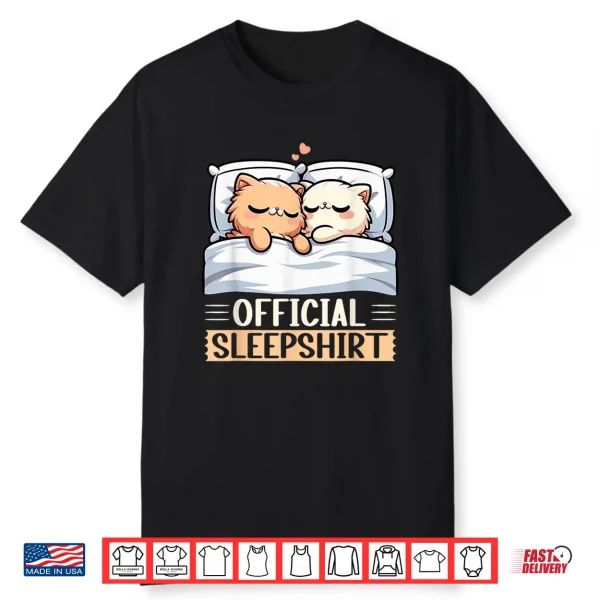 Official Sleepshirt Funny Persian Cat Nap Pajamas Sleepwear Shirt