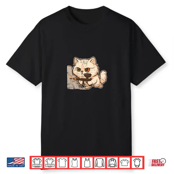 Paintball Persian Cat Player Premium Tri Blend Shirt