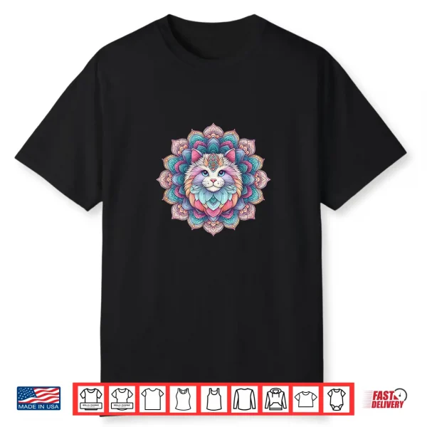 Pastel Zen Mandala Ragdoll Cat Shirt
