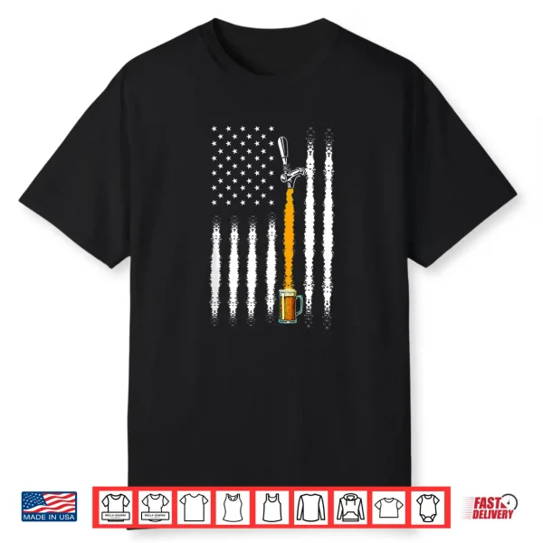 Patriotic Us Flag American Brewery Craft Beer Shirt