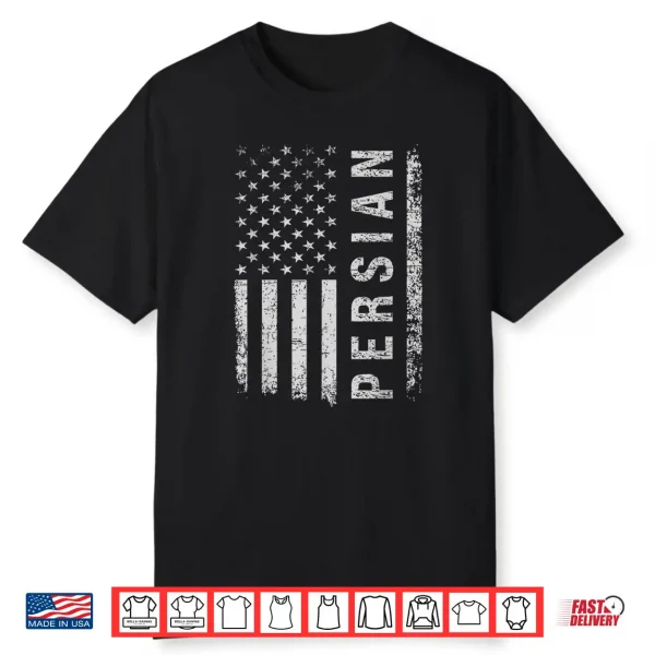 Persian Cat American Flag Shirt