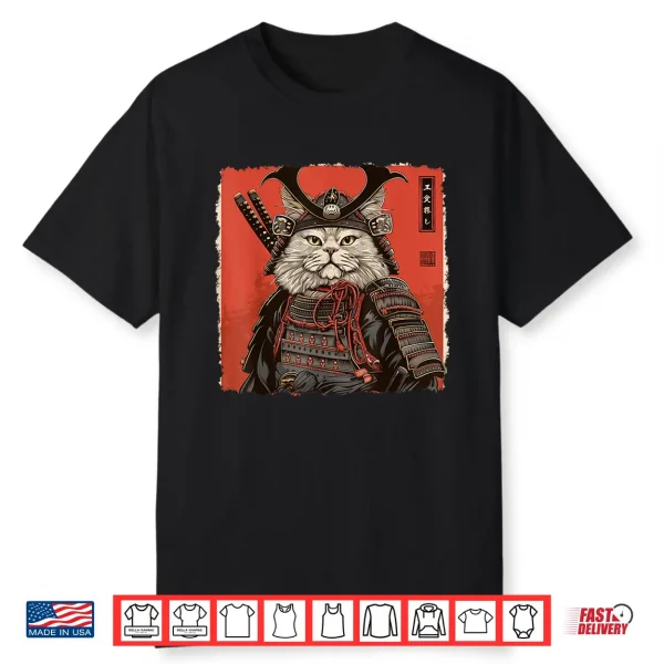 Persian Cat Japanese Art Samurai Ukiyo E Vintage Shirt