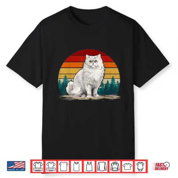 Persian Cat Lover Retro Style Distressed Vintage Persian Cat Shirt