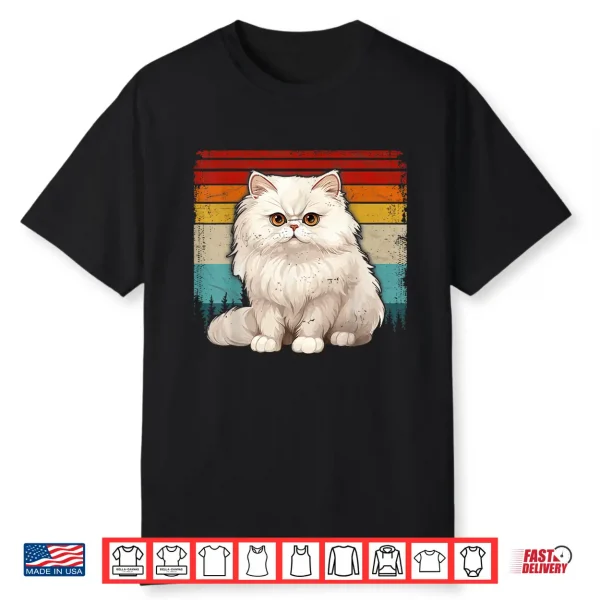 Persian Cat Vintage Distressed Retro Style Cool Persian Cat Shirt