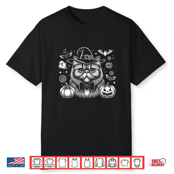 Persian Cat Witch Hat Halloween Shirt