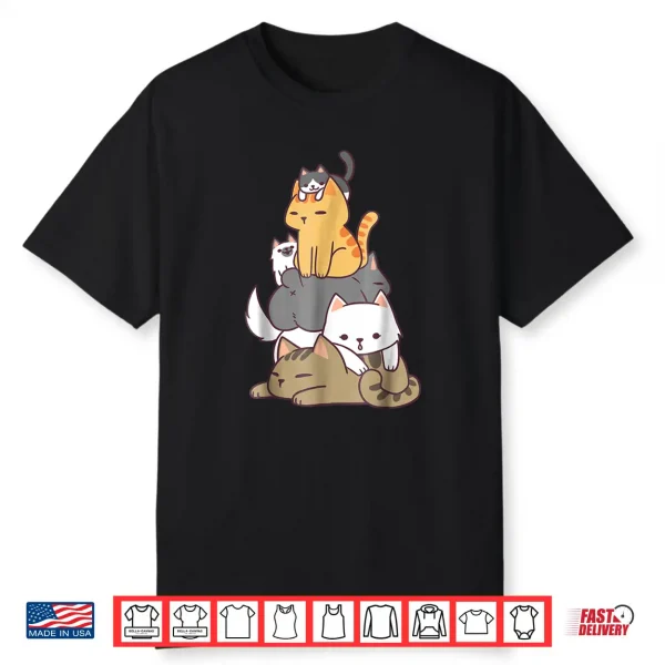 Pile Of Kitty Cats Funny Cute Cat Lover Gift T Shirt