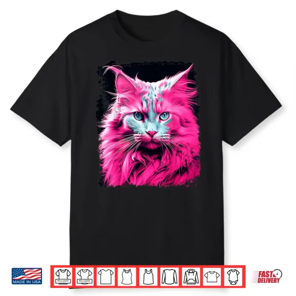 Pink Maine Coon Cat Shirt