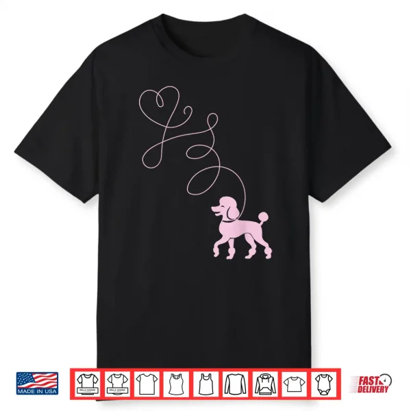 Pink Poodle Dog Lover 50S Sock Hop Rockabilly 1950S Dance Shirt