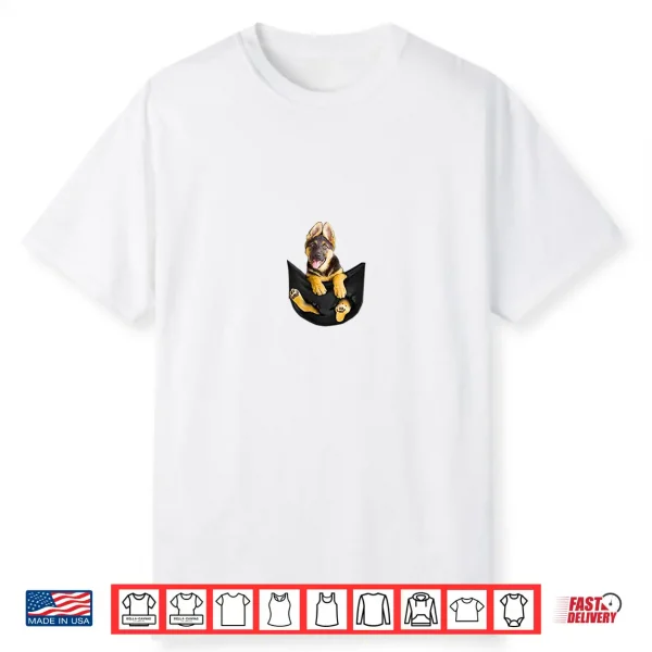 Pocket German Shepherd Puppy Dog Lover Gift Shirt