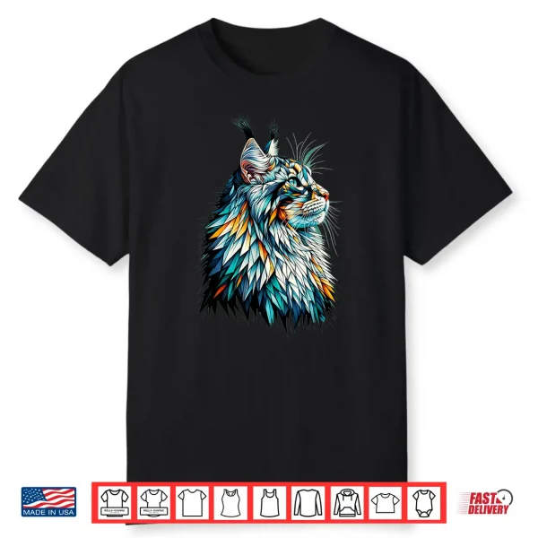 Polygon Art Maine Coon Cat Maine Coons Shirt