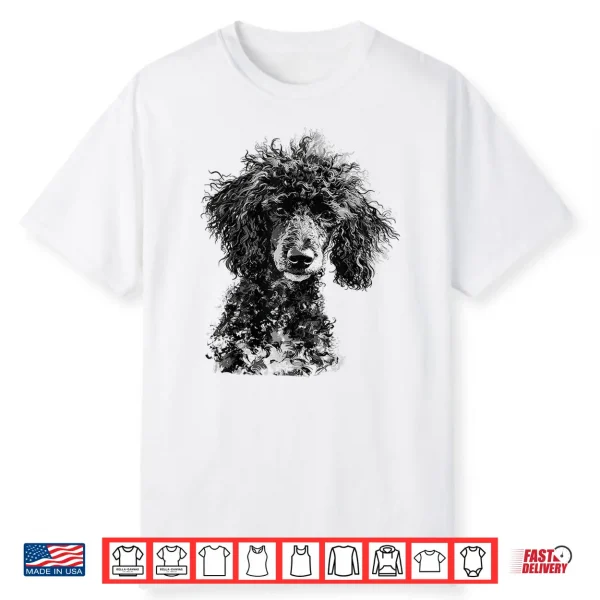 Poodle Abstract Motif Drawing Art Animal Poodle Shirt