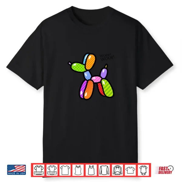 Poodle Dog Balloon Animal Illustration Graphic Designs Shirt